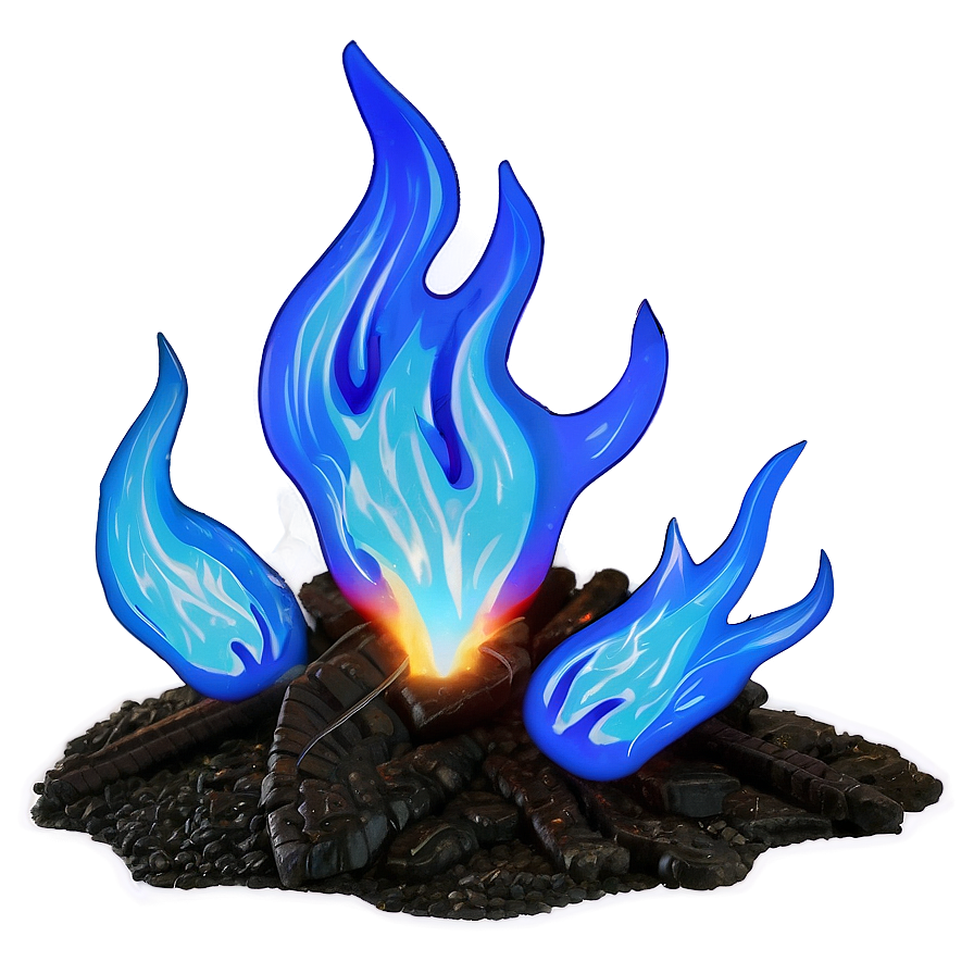 Vintage Blue Flame Png Oxe63