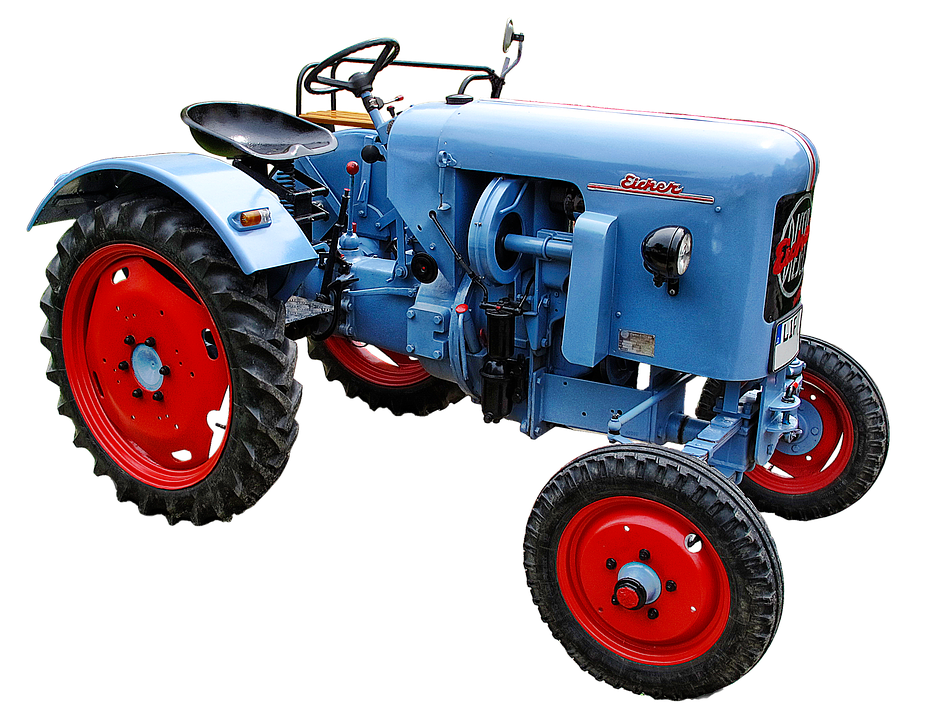 Vintage Blue Tractor