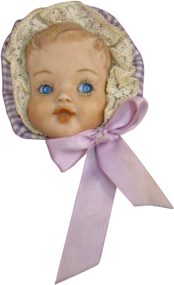 Vintage Bonnet Doll Head