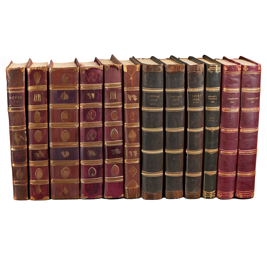 Vintage Book Assortment Png 63