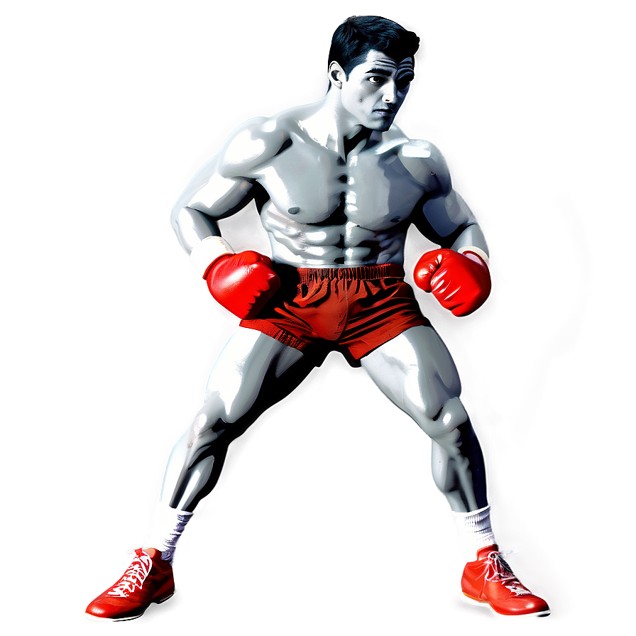 Vintage Boxer Stance Png Gli50