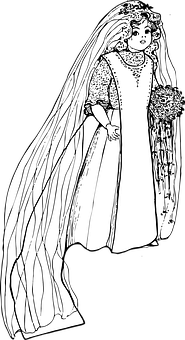 Vintage Bride Illustration