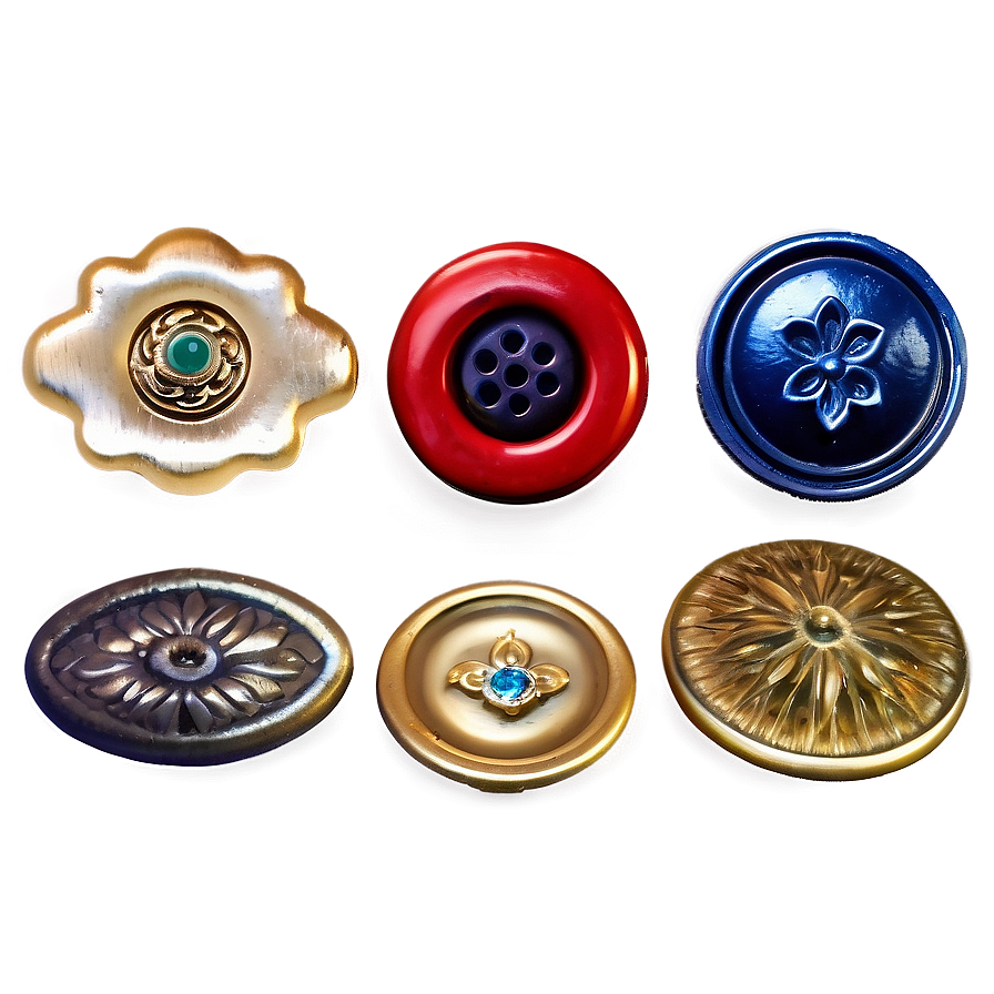 Vintage Buttons Assortment Png Qar68