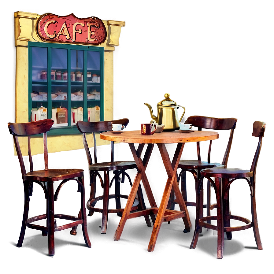 Vintage Cafe Interior Png 06202024