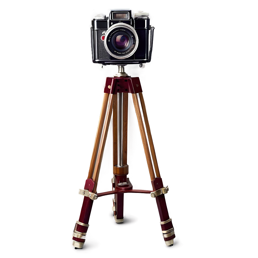 Vintage Camera On Tripod Png 15