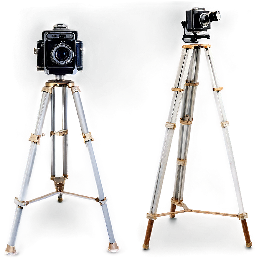 Vintage Camera On Tripod Png Smr