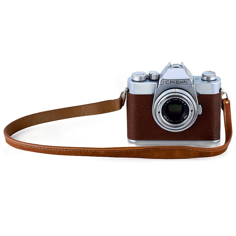 Vintage Camera With Strap Png 15