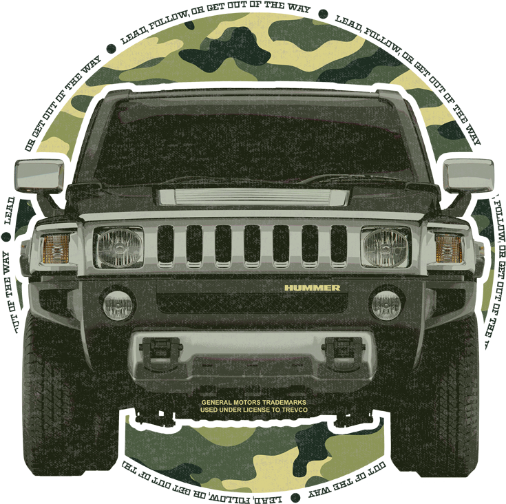 Vintage Camouflage Hummer Illustration