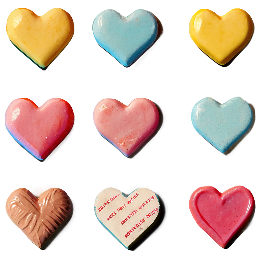 Vintage Candy Hearts Png Xeo