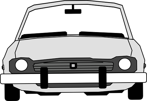 Vintage Car Front View Vector