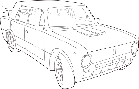 Vintage Car Silhouette