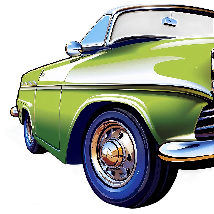 Vintage Car Vector Drawing Png 58