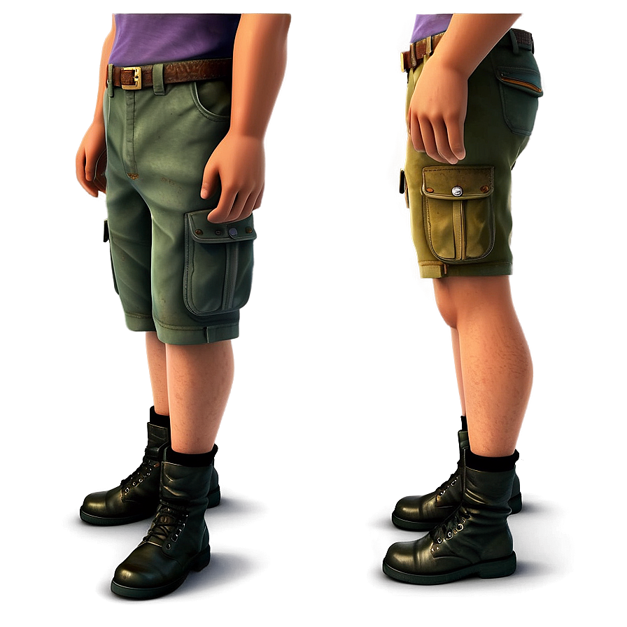 Vintage Cargo Shorts Png Lvu32