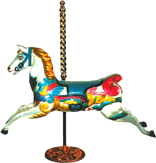 Vintage Carousel Horse Illustration