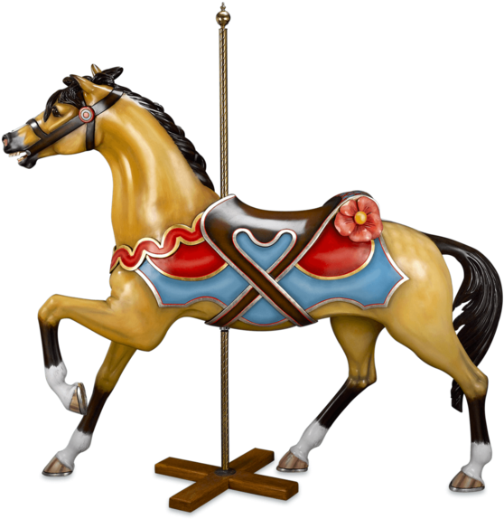 Vintage Carousel Horse Illustration