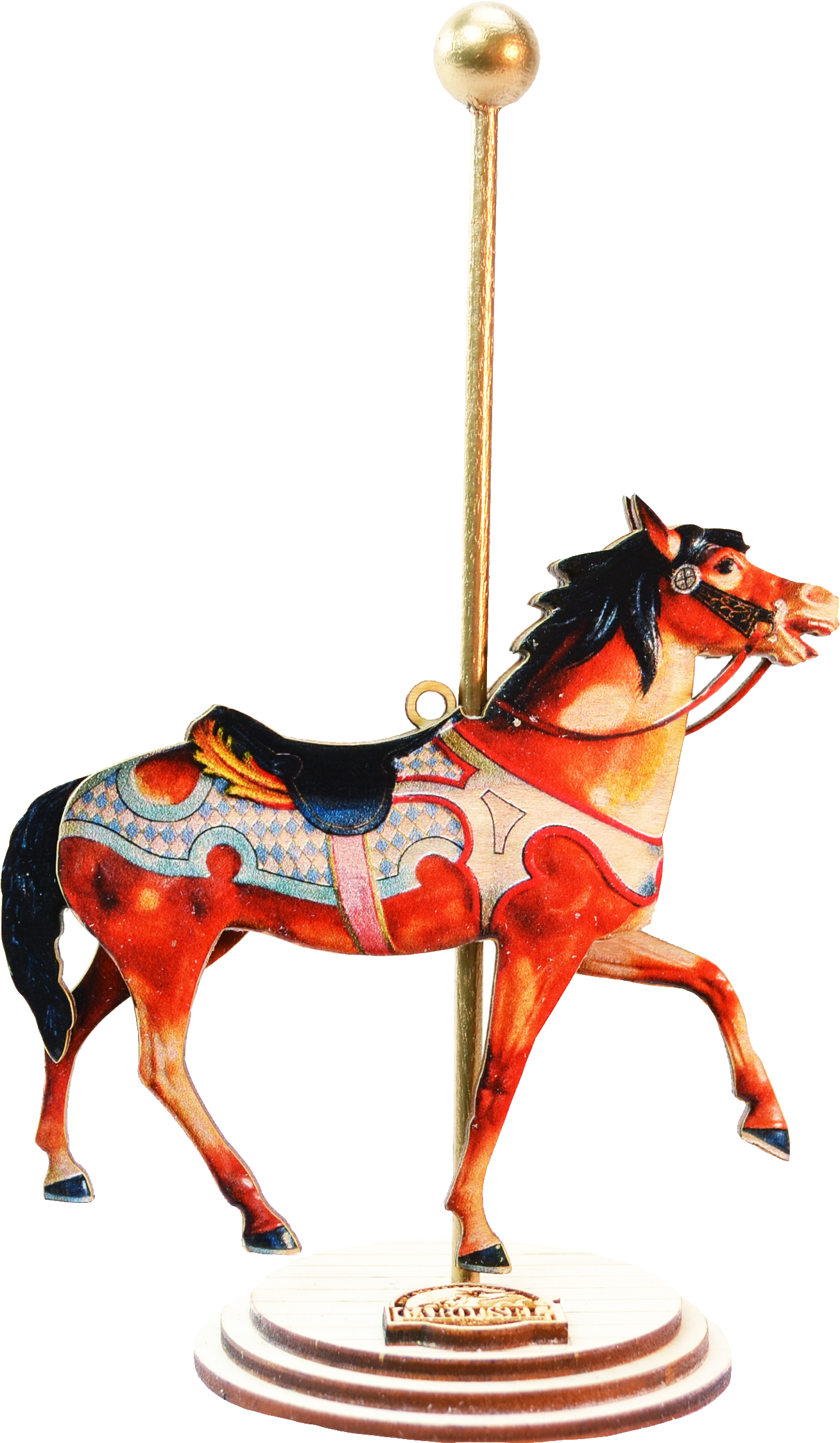 Vintage Carousel Horse Illustration