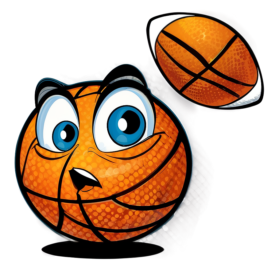 Vintage Cartoon Basketball Png 46