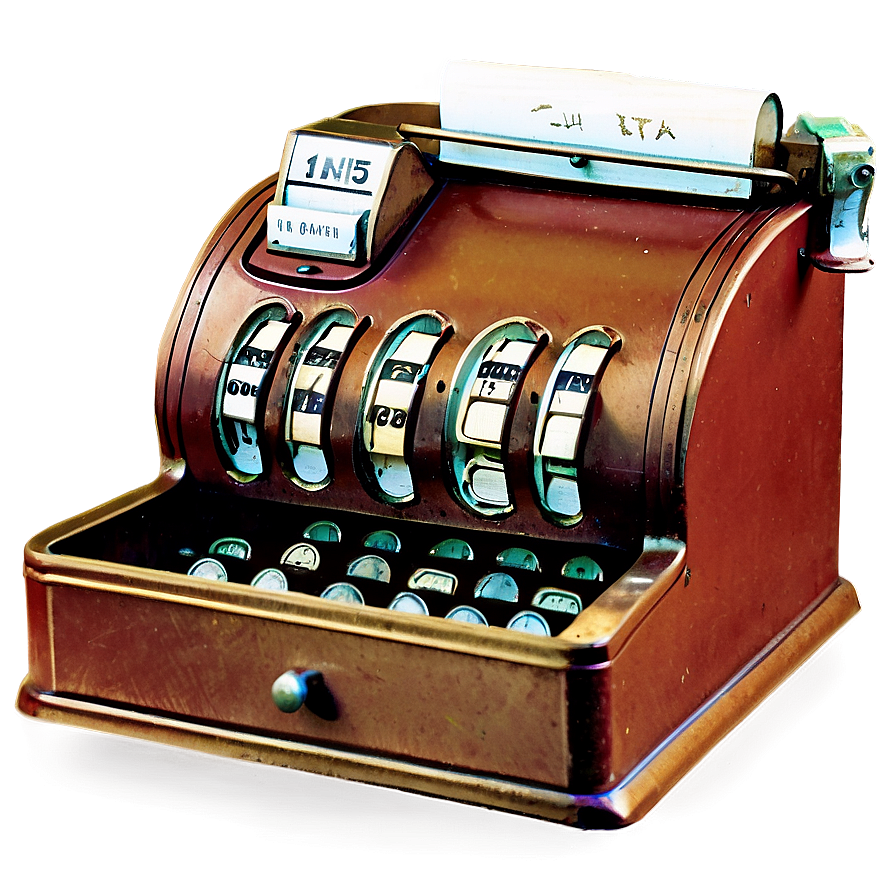 Vintage Cash Register Png 06112024