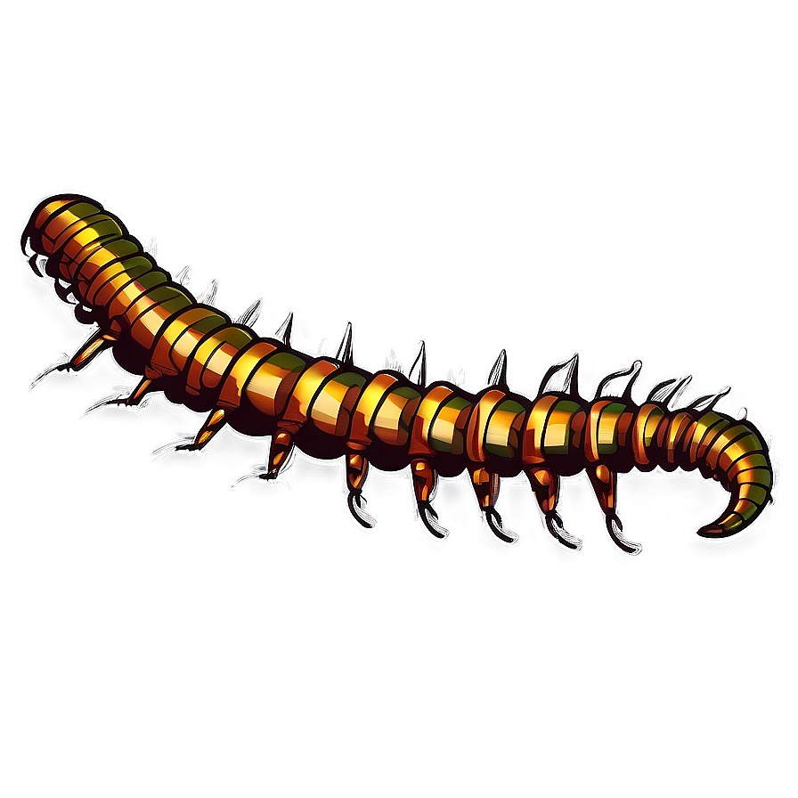 Vintage Centipede Sketch Png Ivw