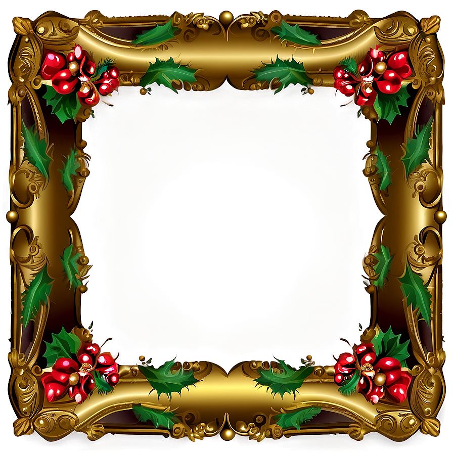 Vintage Christmas Frame Png 05252024