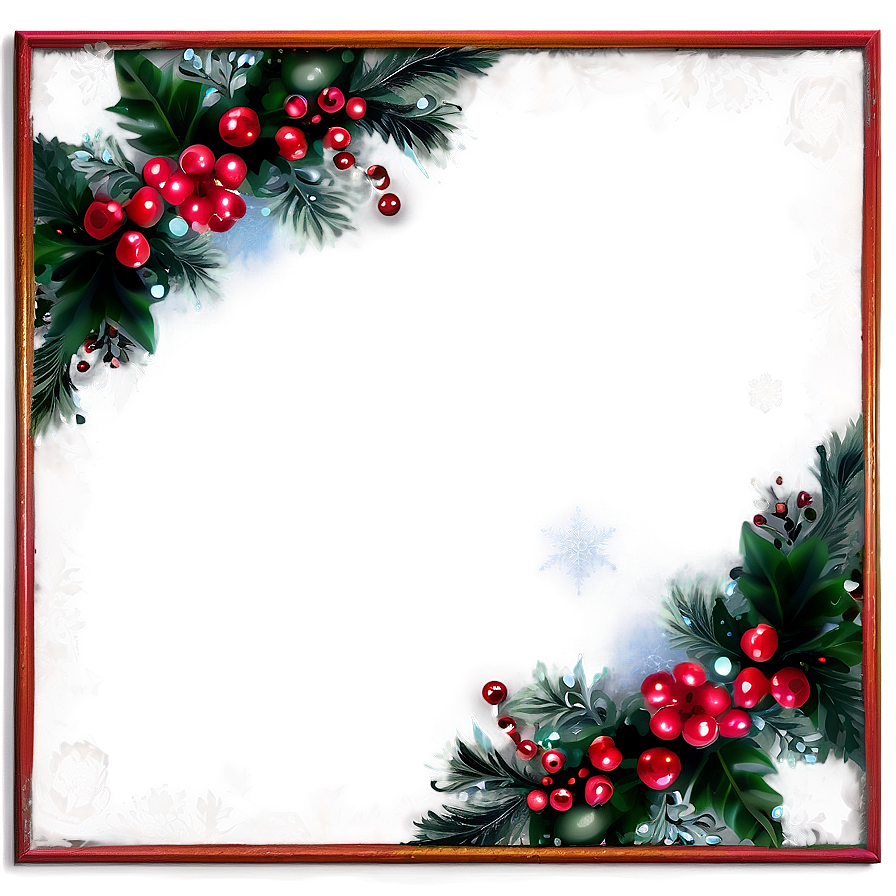 Vintage Christmas Frame Png Ses79