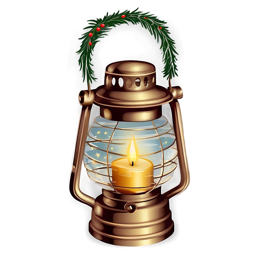 Vintage Christmas Lantern Png Hxn