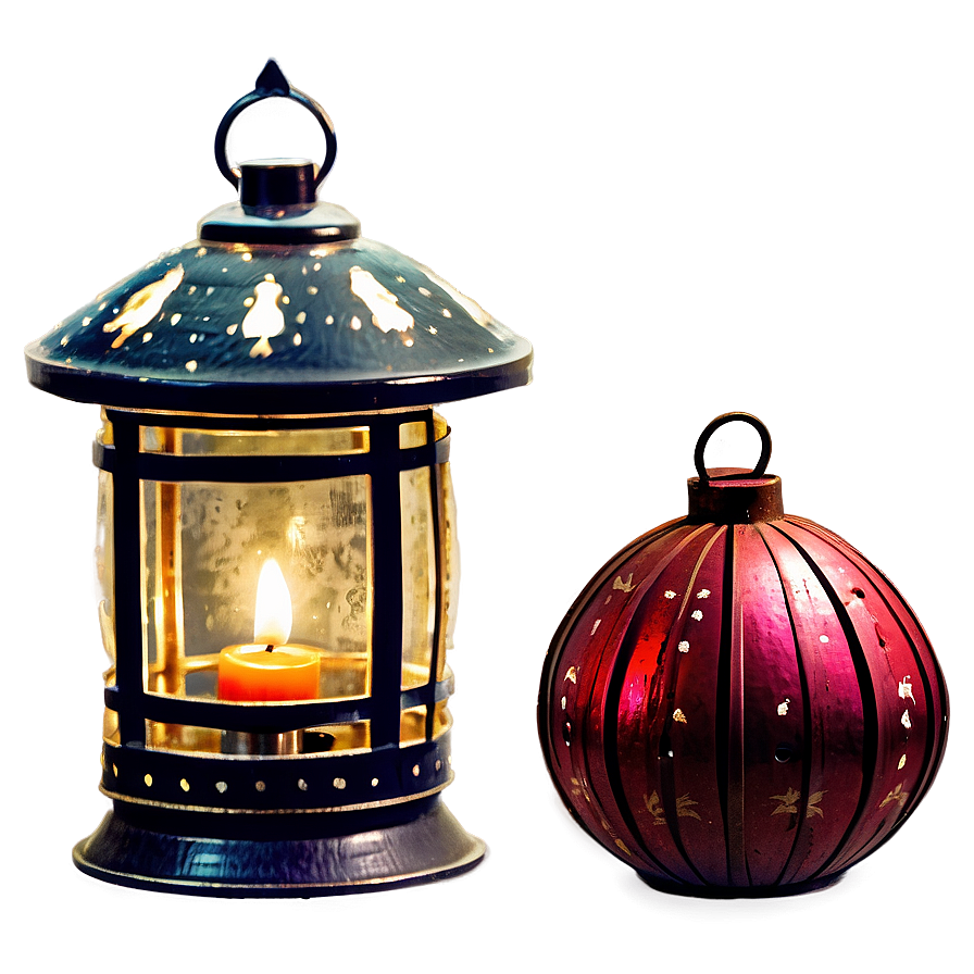 Vintage Christmas Lantern Png Jdn