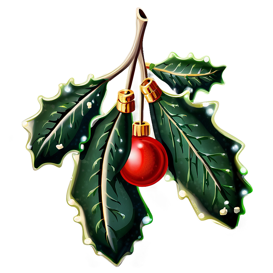 Vintage Christmas Mistletoe Png Nsq99