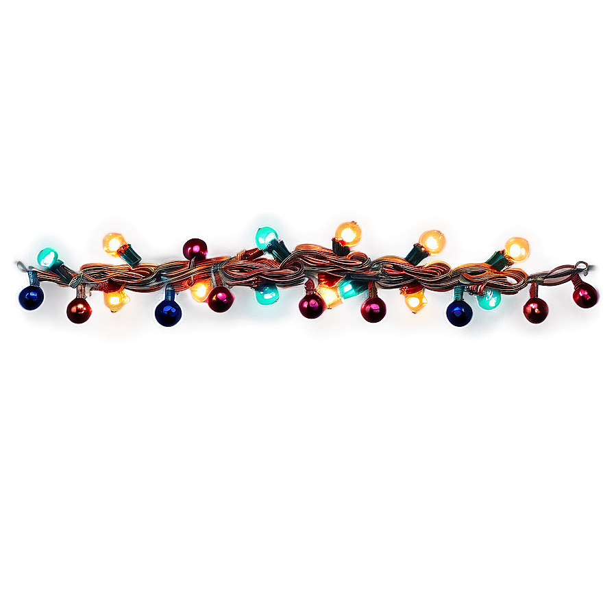 Vintage Christmas String Lights Png Fqc80