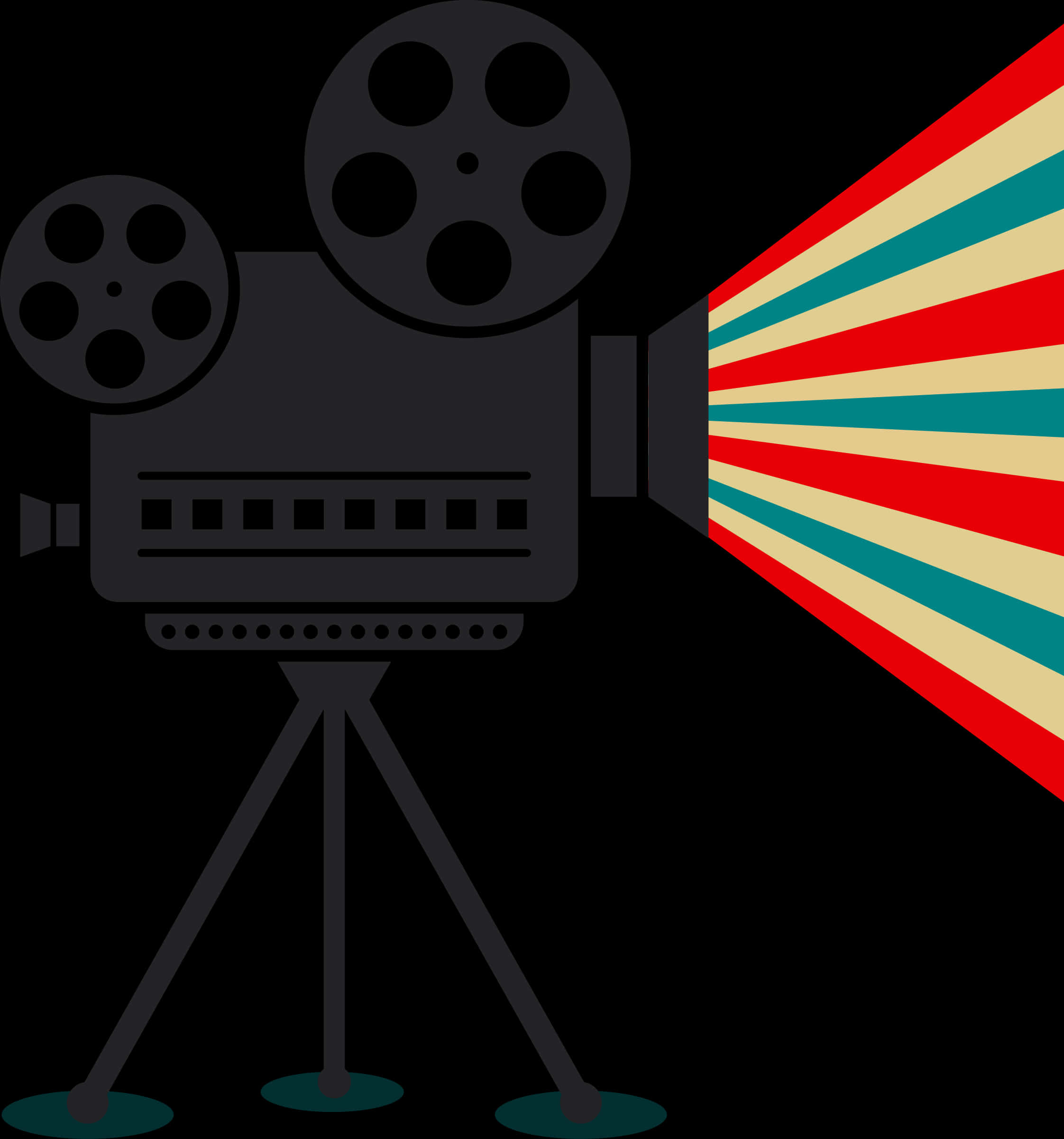 Vintage Cinema Camera Illustration