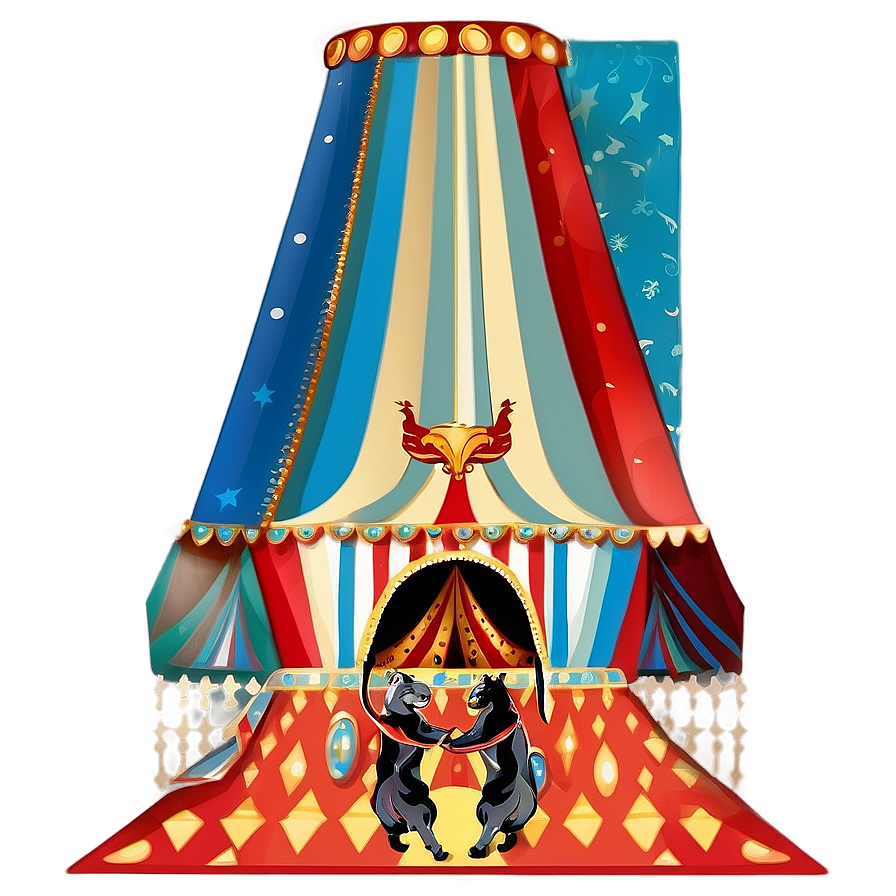 Vintage Circus Poster Png Aej PNG Image