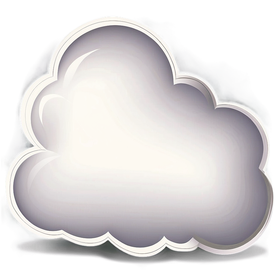 Vintage Cloud Vector Drawing Png Sni