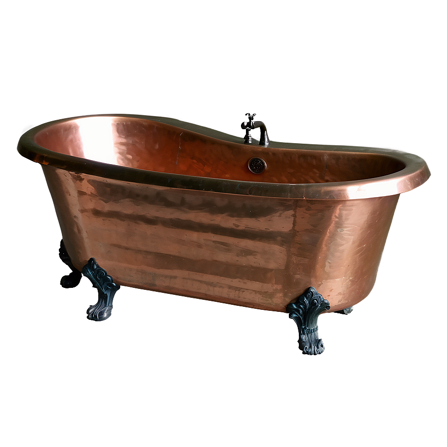 Vintage Copper Bathtub Png Uig4