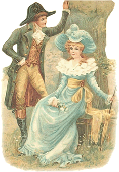 Vintage Couplein Period Costume