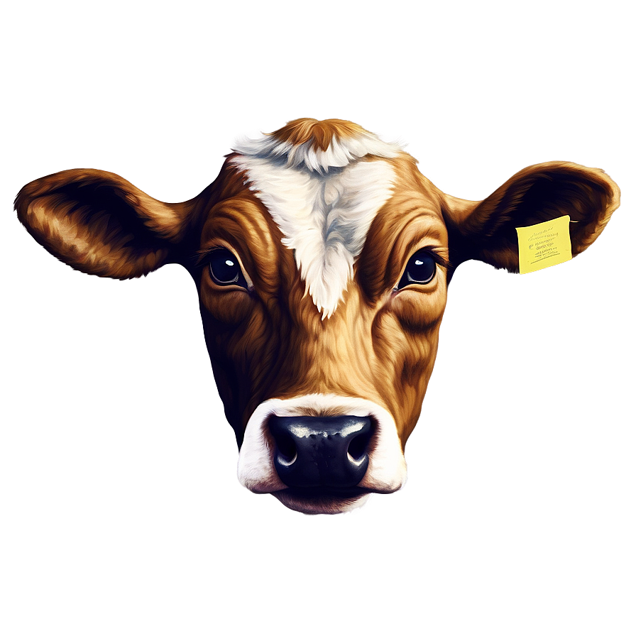 Vintage Cow Face Sketch Png Xme24