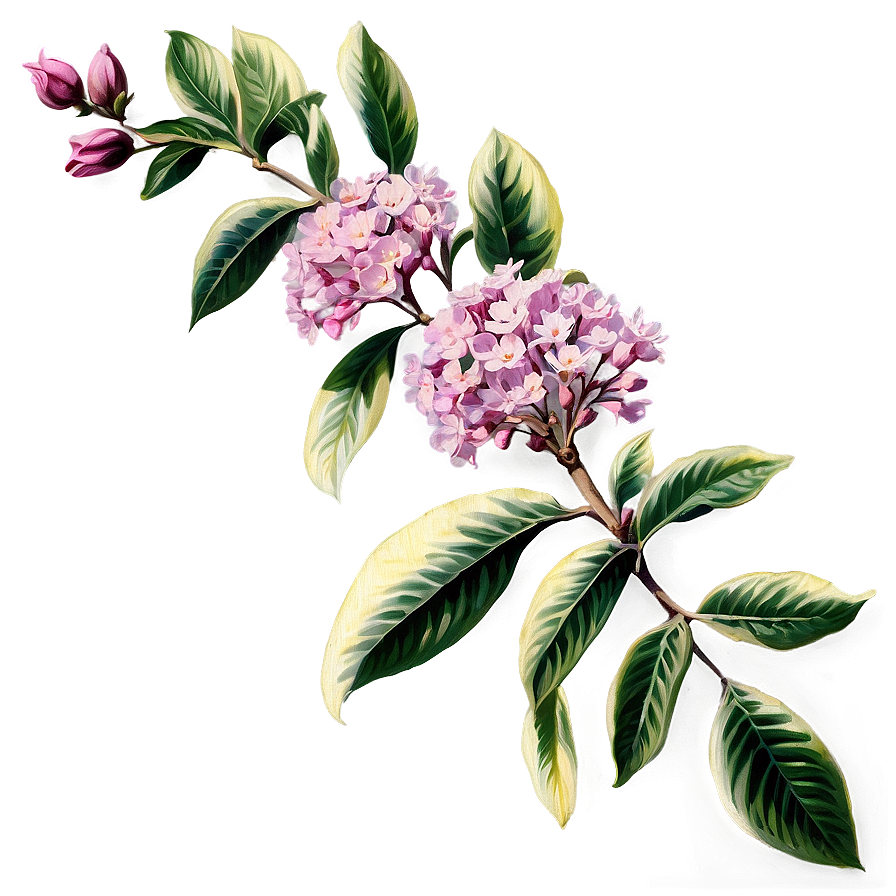 Vintage Crepe Myrtle Illustration Png Ubt