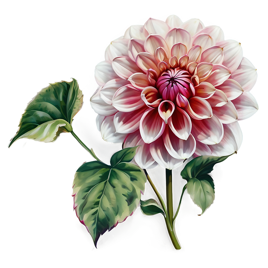 Vintage Dahlia Print Png 06112024