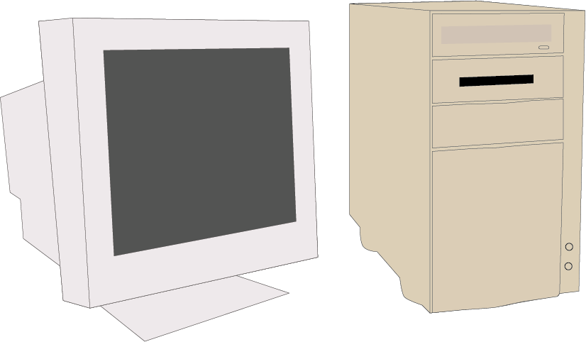 Vintage Desktop Computer Illustration