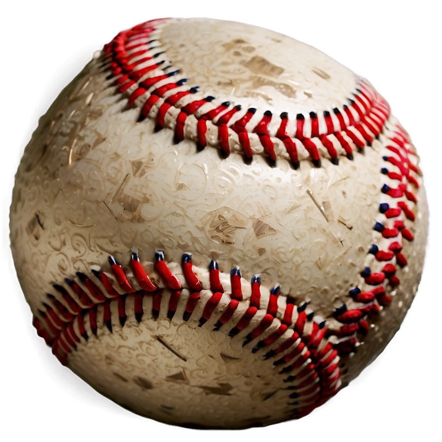 Vintage Distressed Baseball Png 3