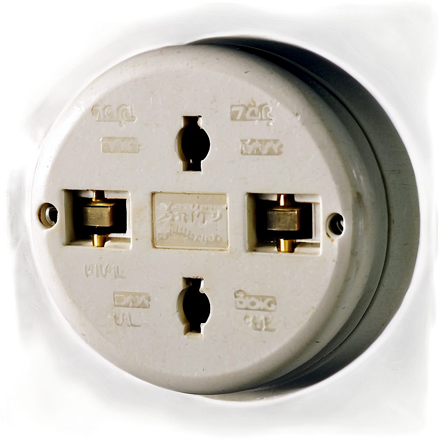 Vintage Electrical Plug Png 06122024