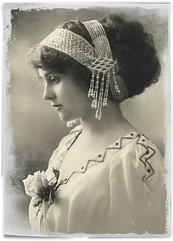 Vintage Elegant Woman Portrait