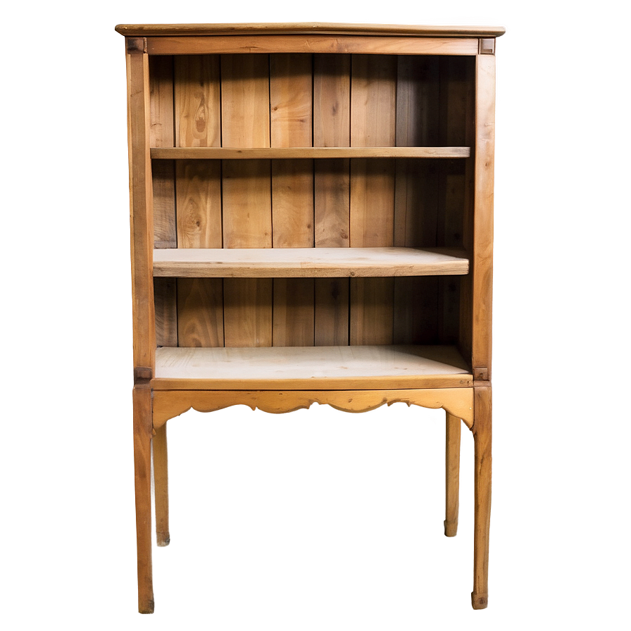 Vintage Empty Bookshelf Png Qcc