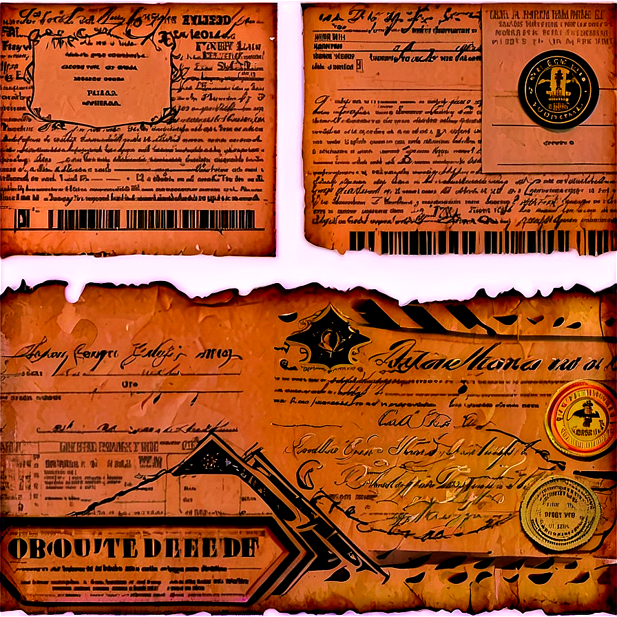 Vintage Ephemera Paper Png 17