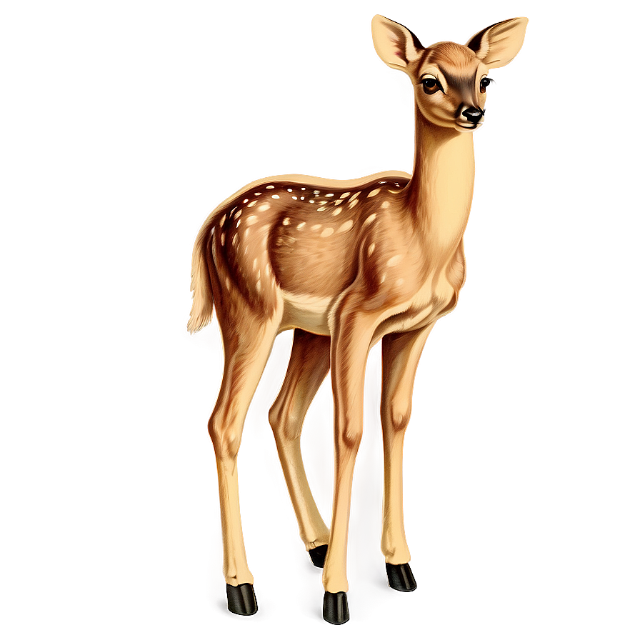 Vintage Fawn Illustration Png Rao64