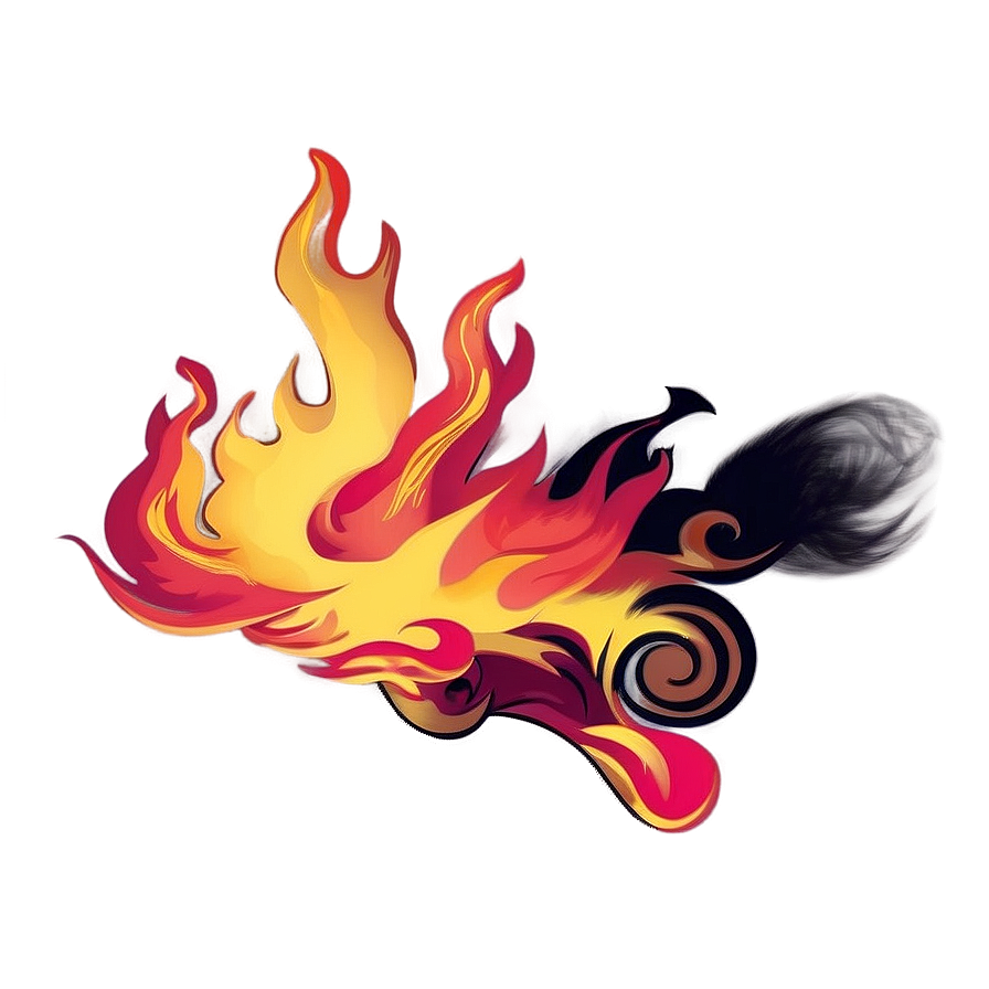 Vintage Flames Illustration Png 68