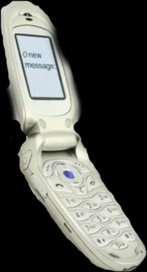 Vintage Flip Phone New Message