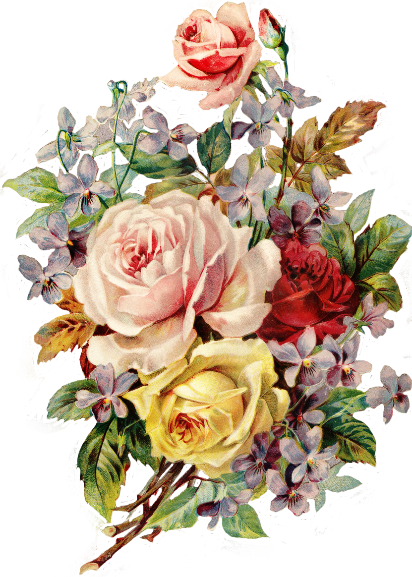 Vintage Floral Bouquet Illustration