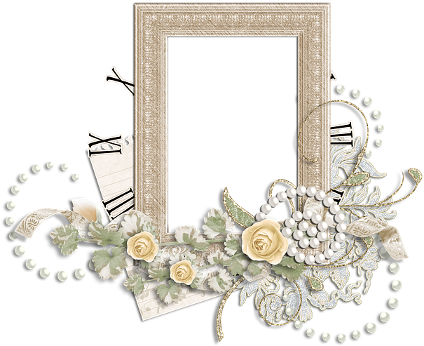 Vintage Floral Frame Decoration