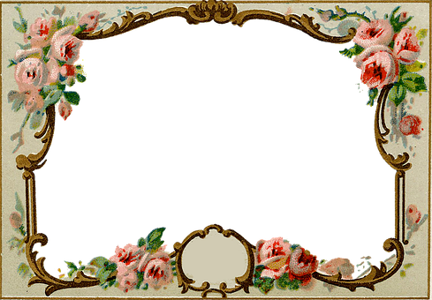 Vintage Floral Frame Design