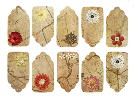 Vintage Floral Tags Collection